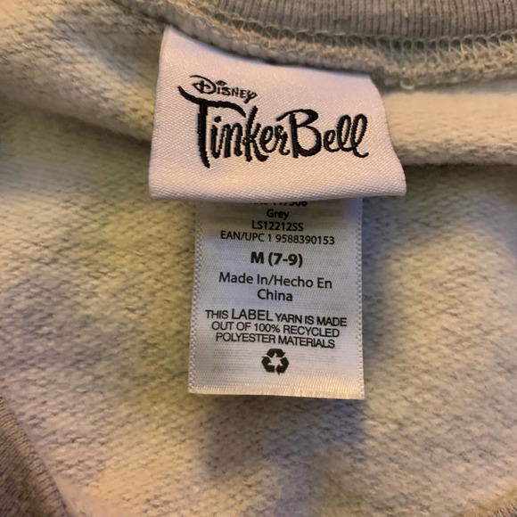 Disney Tinkerbell sweatshirt size 7-9 - Picture 4 of 5